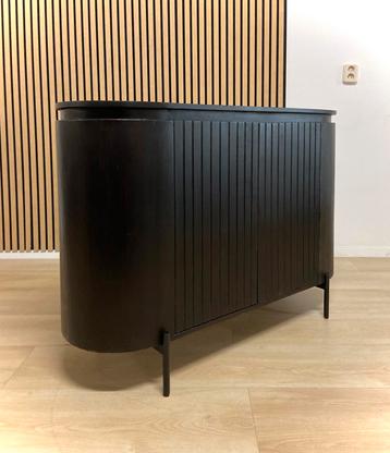 Dressior kast Mokka donkerbruin / zwart rond ovaal 115 cm beschikbaar voor biedingen