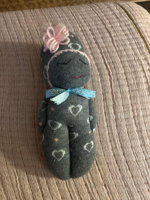Handgemaakte Sokkenpop Knuffel, Kinderen en Baby's, Speelgoed | Knuffels en Pluche, Gebruikt, Overige typen, Ophalen of Verzenden