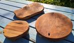 3 maal lage houten planten tafeltje, Overige vormen, Minder dan 45 cm, Gebruikt, Ophalen of Verzenden