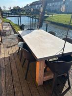 Tuintafel met marmer blad, Ophalen, Zo goed als nieuw, Rechthoekig