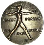 Holland - Indië: penning 1929. Eerste radioverbinding, Ophalen of Verzenden, Brons, Nederland