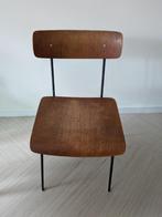 Vintage schoolstoel, Ophalen, Gebruikt, Bruin, Vintage