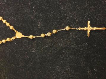 14 k gouden rozenkrans ketting 24,4 gram 60 cm beschikbaar voor biedingen