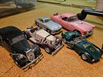 5 auto's, Citroën, mercedes, cadillac, Hobby en Vrije tijd, Modelauto's | 1:24, Gebruikt, Ophalen of Verzenden