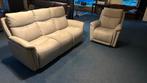 Elektrische stoffen 3 zits bank + relaxfauteuil, Huis en Inrichting, Ophalen, Gebruikt, 150 tot 200 cm, Driepersoons