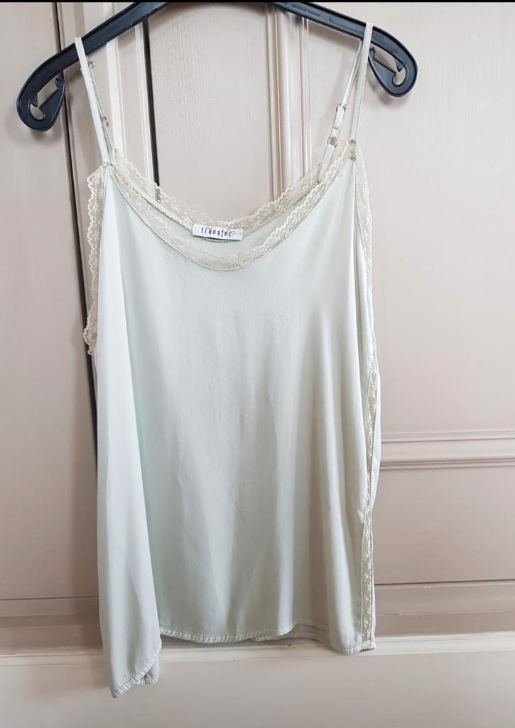 Top in zacht mintgroene kleur met verstelbare bandjes, Kleding | Dames, Tops, Zo goed als nieuw, Maat 38/40 (M), Groen, Zonder mouw