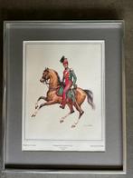 Prent officier koninkrijk Napels ca. 1852, Ophalen of Verzenden, Landmacht, Overige gebieden, Kunstobject