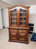 Prachtige oude 2 delige buffet/vitrinekast, Ophalen, Gebruikt, 150 tot 200 cm, 25 tot 50 cm