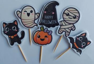 Set van 10 Halloween cupcake traktatie prikkers  beschikbaar voor biedingen