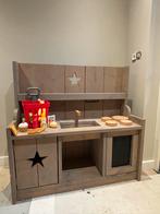Speelkeukentje steigerhout met accessoires, Ophalen, Gebruikt