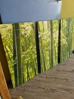 Bamboe drieluik canvas, Huis en Inrichting, Woonaccessoires | Schilderijen, Tekeningen en Foto's, Ophalen, Minder dan 50 cm, Gebruikt