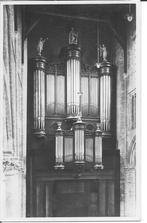 Delft Nieuwe Kerk Orgelfront., Ophalen of Verzenden, 1940 tot 1960, Ongelopen, Zuid-Holland