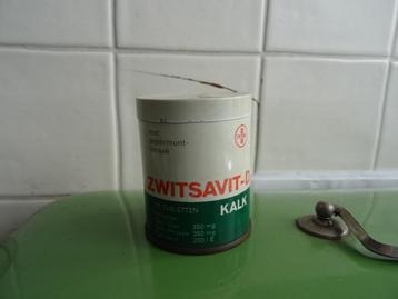 Oud Zwitsal blikje reclame Zwitsavit D kalk tabletten  beschikbaar voor biedingen