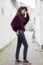 Lotte Oudshoorn LOD oversized velvet sweater, 1 size, NIEUW, Nieuw, Blauw, Ophalen of Verzenden