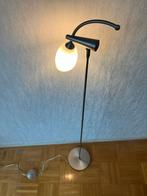 Staande Lamp RVS Melkglas kelk, Huis en Inrichting, Lampen | Vloerlampen, Ophalen, Zo goed als nieuw, Glas, 100 tot 150 cm