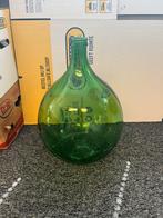 Vintage Green Glass Demijohn Bottle – Collectible, Ophalen of Verzenden