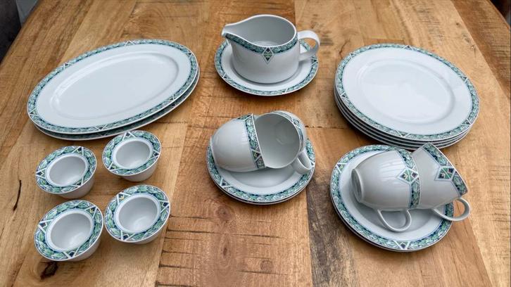 Servies: Kopjes, Borden, Schalen, Eierdoppen, Huis en Inrichting, Keuken | Servies, Gebruikt, Compleet servies, Overige stijlen