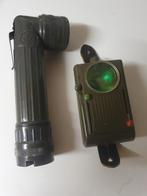 2 militaire seinlampen ZGAN, Ophalen of Verzenden, Zo goed als nieuw, Batterij