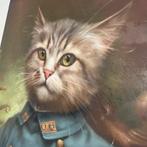 Leuke cat schilderij voor op kantoor, Ophalen, Zo goed als nieuw