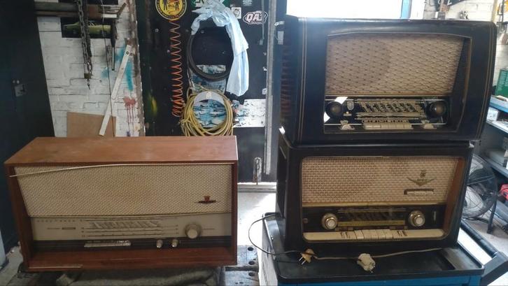 Buizenradio's. Nordmende, Grundig, Antiek en Kunst, Antiek | Tv's en Audio, Ophalen