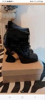 Demonia Enkellaarsjes mt.37, Kleding | Dames, Schoenen, Verzenden, Zo goed als nieuw, Zwart