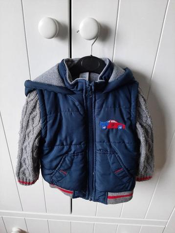 Mooie blauw grijze winterjas maat 86 beschikbaar voor biedingen