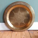Lucky Vintage Marokkaans messing dienblad - Ø 39,5 cm, Gebruikt, N.v.t., N.v.t., Rond