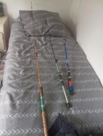 2x telescoop hengels en 1x oude spinhengel, Ophalen, Gebruikt, Vaste hengel