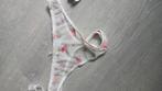 Witte string met bloemenprint - XL, Verzenden, Wit, String