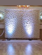 flowerwall achterwand fotohoek bruiloft decoratie kunstbloem, Ophalen, Zo goed als nieuw