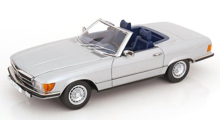 1:12  Mercedes-Benz 450SL R107 - 1985 - Zilver Incl. Softtop, Hobby en Vrije tijd, Modelauto's | 1:5 tot 1:12, Nieuw, Auto, 1:9 t/m 1:12
