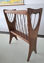 vintage teak tijdschriftenhouder mid century design jaren 60, Ophalen of Verzenden, Gebruikt