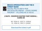 2 Tickets Bruce Springsteen in Lille. 24 mei, Tickets en Kaartjes, Twee personen, Mei