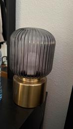 Tafellamp ribbelglas met goud. Ikea, Ophalen, Zo goed als nieuw