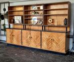 Vintage Wandkast / Winkelkast / Buffetkast/ Boekenkast, Ophalen, Gebruikt, 100 tot 150 cm, Eikenhout