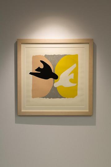 Georges Braque – “L’Oiseau noir et l’oiseau blanc” Ingelijst beschikbaar voor biedingen
