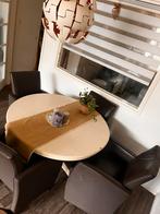 Ronde eettafel wit praktisch opknapper + 4 stoelen, Ophalen, Rond, Vijf personen of meer, 150 tot 200 cm