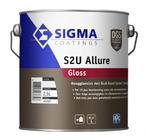 Sigma S2u Allure Hoogglans Ral 7038, Doe-het-zelf en Verbouw, Verf, Beits en Lak, Ophalen of Verzenden, Grijs, Minder dan 5 liter