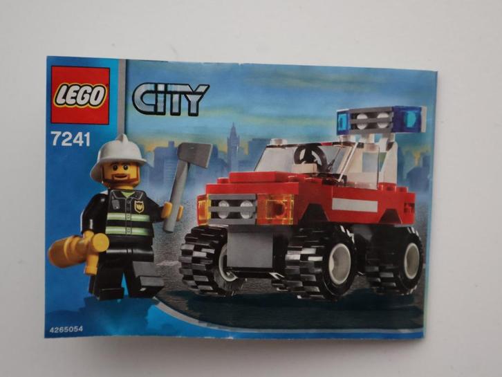 Lego City 7241 Fire Car, Kinderen en Baby's, Speelgoed | Duplo en Lego, Zo goed als nieuw, Lego, Complete set, Ophalen of Verzenden