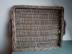 Rechthoekig rieten schaal/mand, Huis en Inrichting, Woonaccessoires | Schalen en Manden, Gebruikt, Schaal, Vierkant, Ophalen of Verzenden