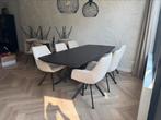 Eettafel deens ovaal Suzanne Leen Bakker 200x90 cm zwart, Huis en Inrichting, Ophalen, Japandi, 50 tot 100 cm, Zo goed als nieuw