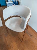 4 Fluwelen Eetkamerstoelen Sklum Nalon - Grijs/Taupe, Huis en Inrichting, Stoelen, Ophalen, Zo goed als nieuw, Vier, Grijs