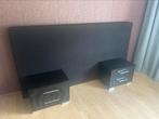Hoofdbord, Huis en Inrichting, Ophalen, Gebruikt, Zwart, Tweepersoons