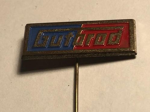 Metalen GUTBROT Motoren, Auto en Landbouw Speld (Rood/Blauw), Verzamelen, Speldjes, Pins en Buttons, Zo goed als nieuw, Speldje of Pin