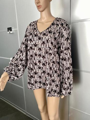 i82 Nieuw: Punto Roma maat 44=L lange blouse top beige/grijs beschikbaar voor biedingen