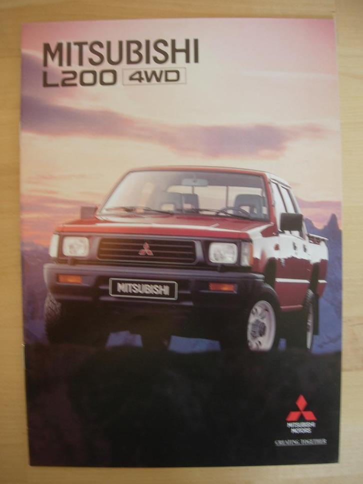 Mitsubishi L200 Pick-Up Brochure 1994 – Pickup L-200, Boeken, Auto's | Folders en Tijdschriften, Zo goed als nieuw, Mitsubishi