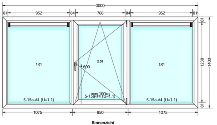 kunststof kozijn, Doe-het-zelf en Verbouw, Kozijnen en Schuifpuien, Nieuw, Raamkozijn, Kunststof, 75 tot 150 cm, 225 cm of meer