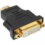 HDMI Male (*ook mini*) goldplated naar DVI-D Female Adapter, Nieuw, Ophalen of Verzenden