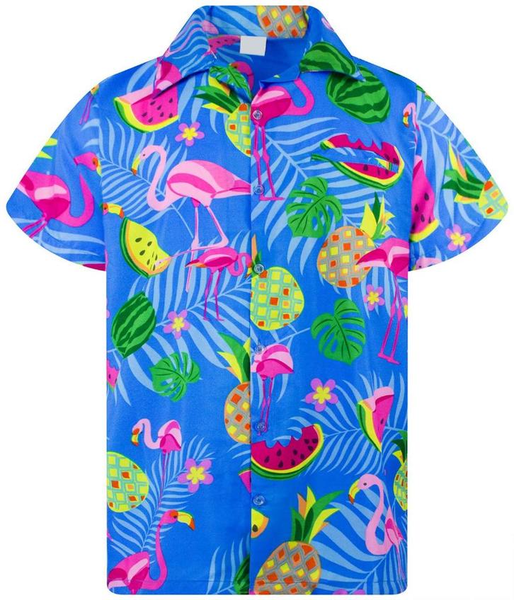 Blauw flamingo hawaii overhemd (heren mannen zomer shirt), Kleding | Heren, Overhemden, Nieuw, Blauw, Verzenden