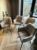 4 eetkamerstoelen, Ophalen, Zo goed als nieuw, Metaal